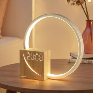 blonbar 10W Nachttischlampe mit USB-Ladefunktion, Wake Up Licht Wecker Touch Control Dimmbar Tischlampe Einschlafhilfe Babys & Erwachsene, 3 Stufige Helligkeit Nachtlicht für Schlafzimmer Wohnzimmer…