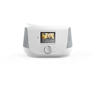 Hama DAB+ Digitalradio Internetradio (Smart Radio mit 2-Wege-Lautsprecher & Handy-Ladefunktion, WLAN/DAB/DAB+/FM, Bluetooth/Spotify Streaming, Stationstasten, Radio-Wecker, App) Internet-Radio weiß
