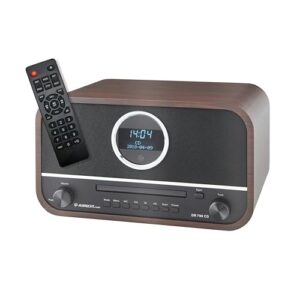 Albrecht DR790CD Digitalradio DAB+, 27790, multifunktional inkl. CD-Player und Bluetooth, Holzgehäuse in Dunkelbraun