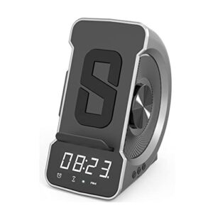 fivenum Drahtloses Aufladen von Bluetooth-Lautsprechern mit Weckfunktion, FM-Radio, TF-Karten-Handyhalter