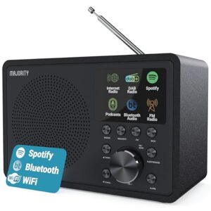 MAJORITY Touro Internetradio WLAN | DAB+ Radio Mit Bluetooth | Küchenradio | DSP Lautsprecher | Digitalradio | Frontier Oktiv App Fernsteuerung