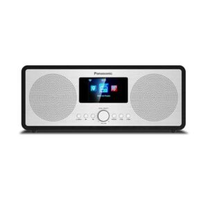 Panasonic RF-D40EGK-K Internet- & DAB+/FM-Radio mit Bluetooth, 6 Watt, 7,5 cm Lautsprecher, 2,4 Zoll TFT-Farb-LCD, Wecker & Einschlaftimer, Fernbedienung, USB, WLAN, Schwarz